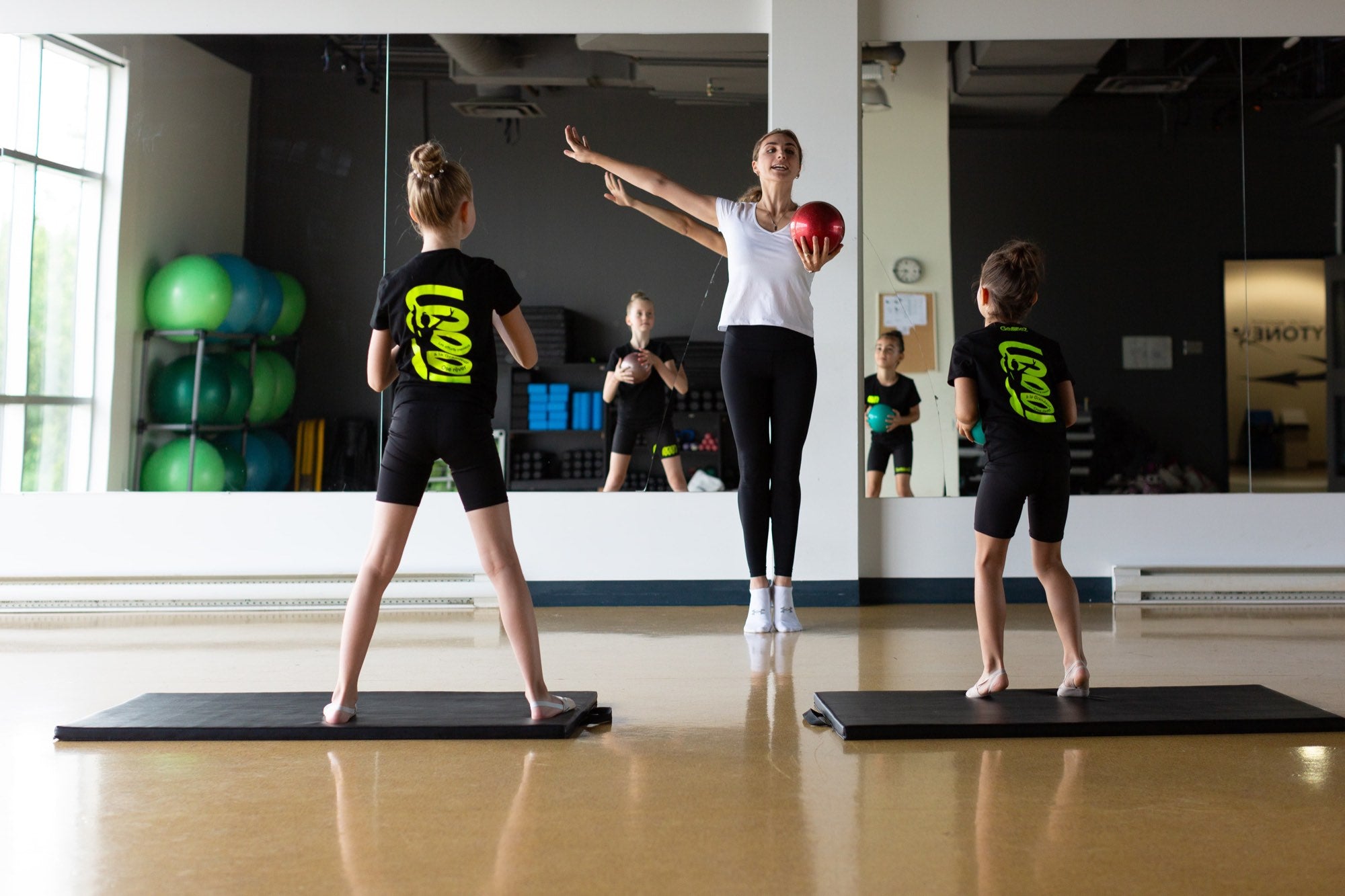 Gymnaste à l'entraînement